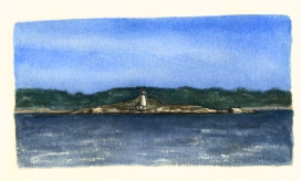 Sketchbooks L 23 - Ten Pound Island - From Half Moon Island, Gloucester, MA